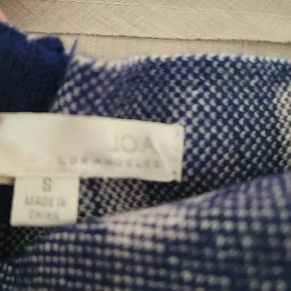 NWT JOA Anthropologie Loa Angeles Knit 525 Blue and White Fit & Flare Skirt S - Picture 7 of 8